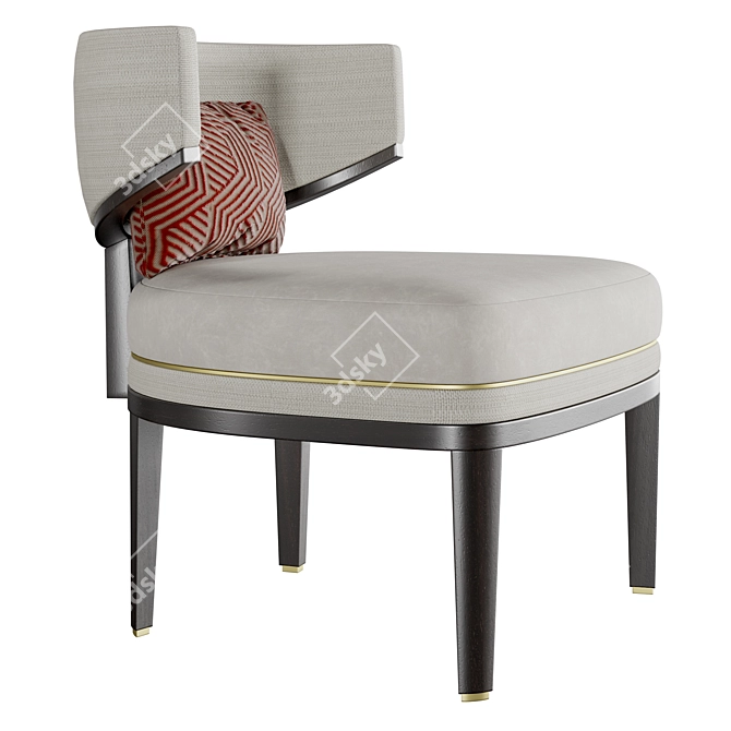 Elegant Frato Beirut Armchair 3D model image 2