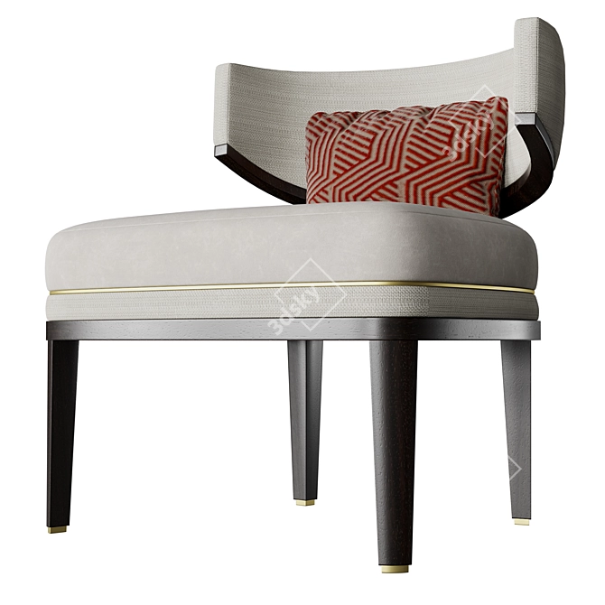 Elegant Frato Beirut Armchair 3D model image 4