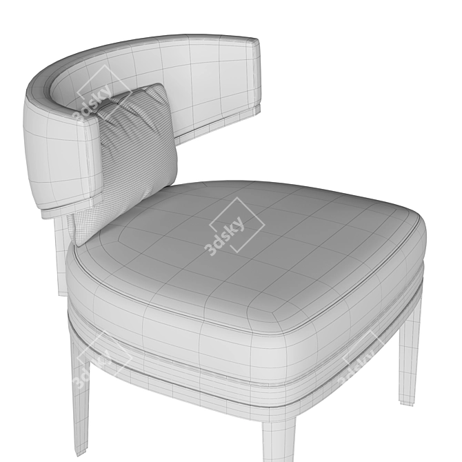 Elegant Frato Beirut Armchair 3D model image 7