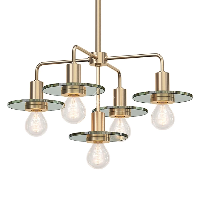 Rocco Sputnik Chandelier by Corrigan Studio 3D model image 1