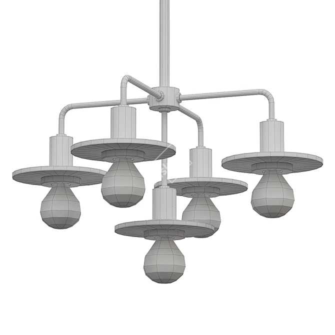 Rocco Sputnik Chandelier by Corrigan Studio 3D model image 2