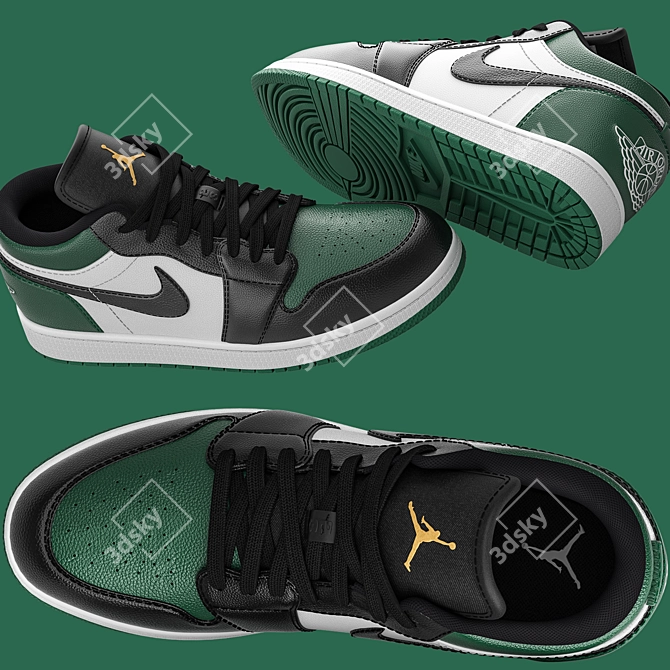 Jordan Low Green 3D Model 3D model image 2