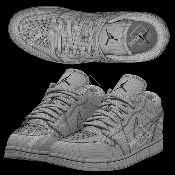Jordan Low Green 3D Model 3D model image 5