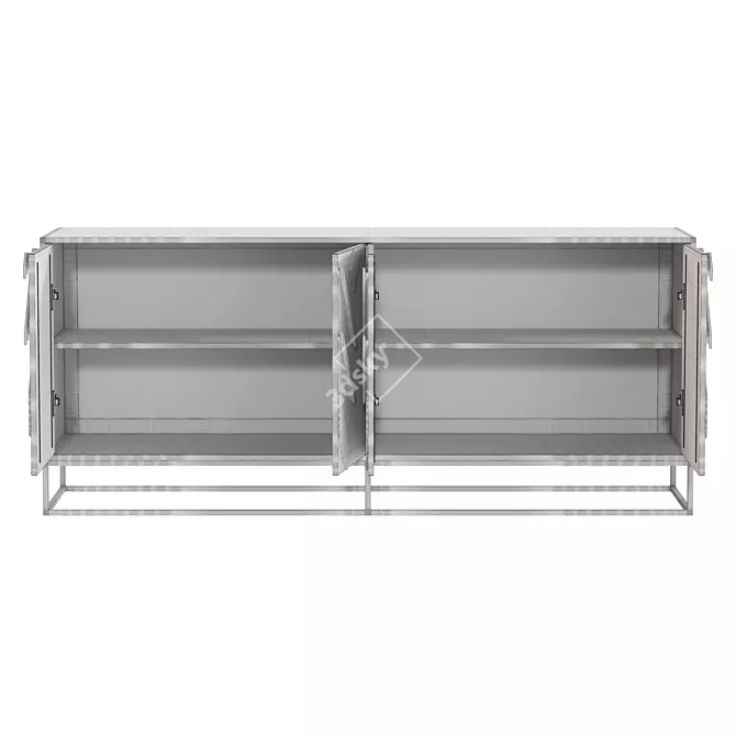 Sleek TS Glass Loft Komod 3D model image 3