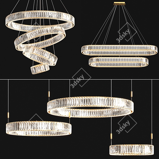 Bertolda Collection Pendant Light Fixture 3D model image 1