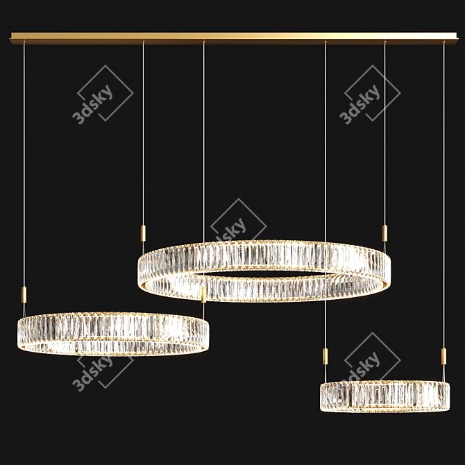 Bertolda Collection Pendant Light Fixture 3D model image 2