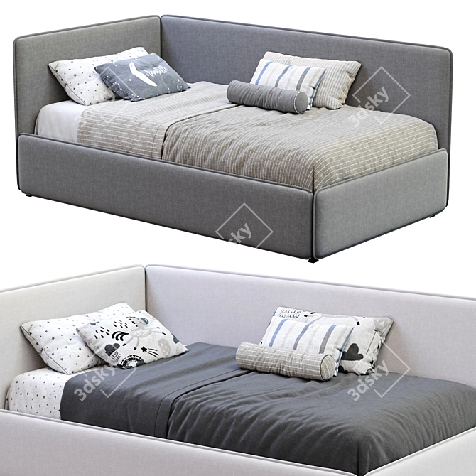 Modern Single Bed by Bonaldo 3D model image 3