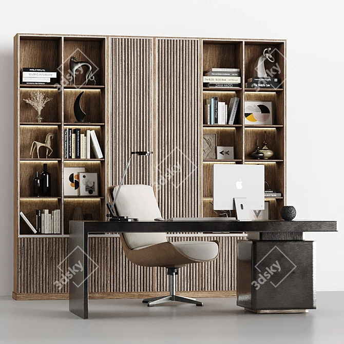 Sleek Office Setup Bundle 3D model image 2