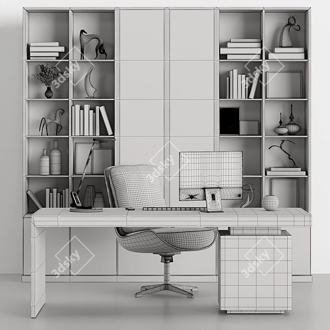 Sleek Office Setup Bundle 3D model image 5