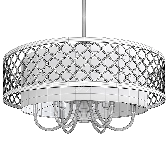 Elegance Defined: Livex Gold Chandelier 3D model image 2