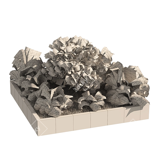 Garden Border Plant Set, Polycharm 3D model image 5