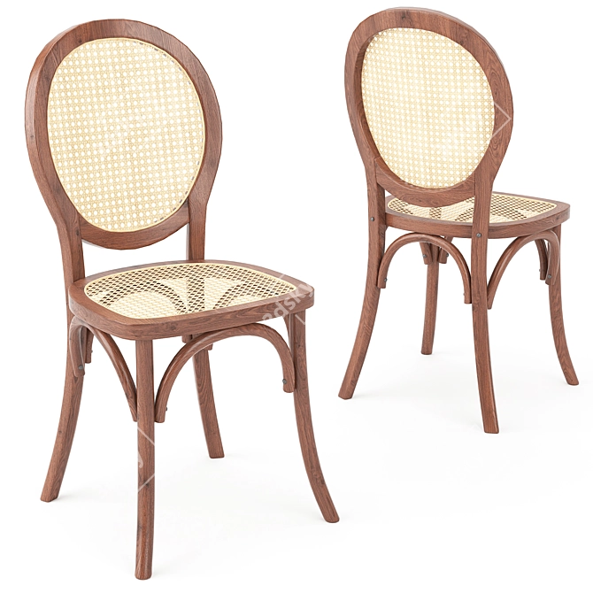 Elegant Modern Dining Table Set 3D model image 3