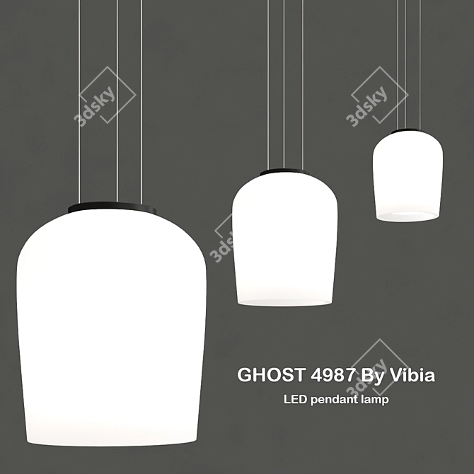 Glam Ghost LED Pendant Lamp 3D model image 2