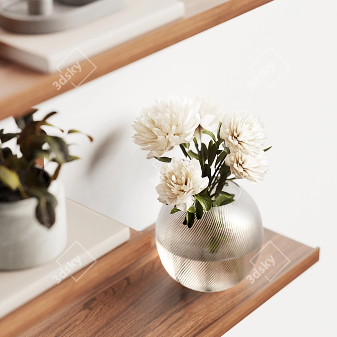 Decor Elements Composition Shelf Set 3D model image 3