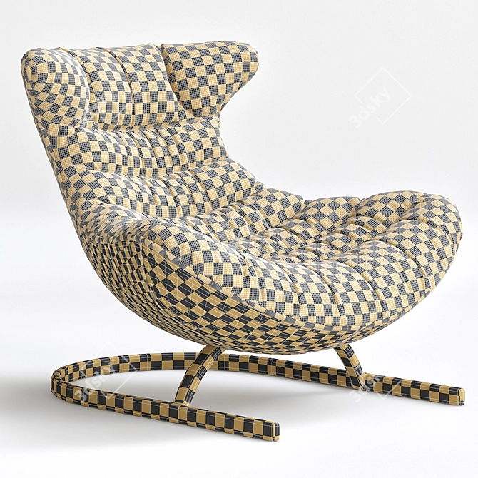 Realistic Armchair Model Max 2017 3D model image 3