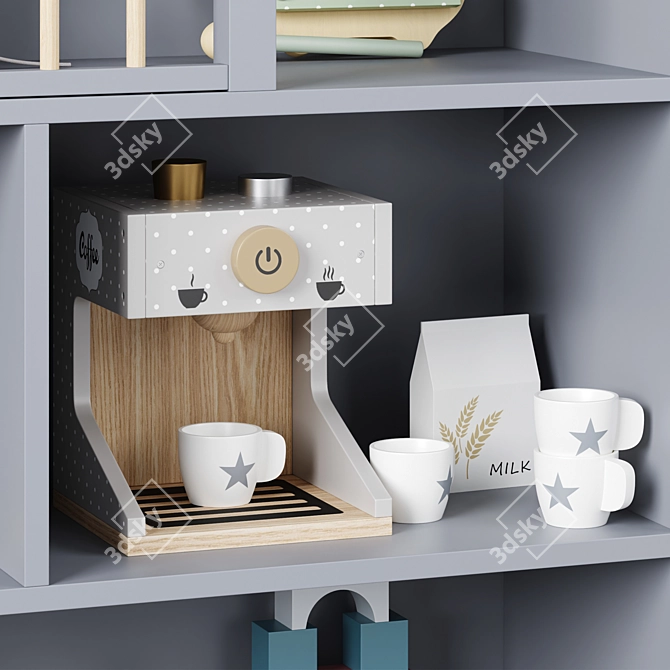 Jabadabado House Shelf Large Gray 3D model image 5