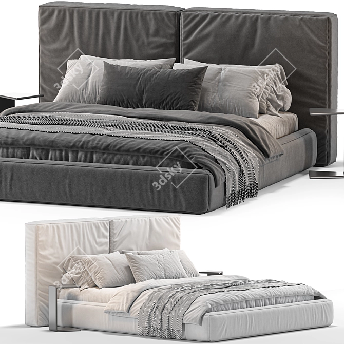 Contemporary Loca Loft Bed 3D model image 2