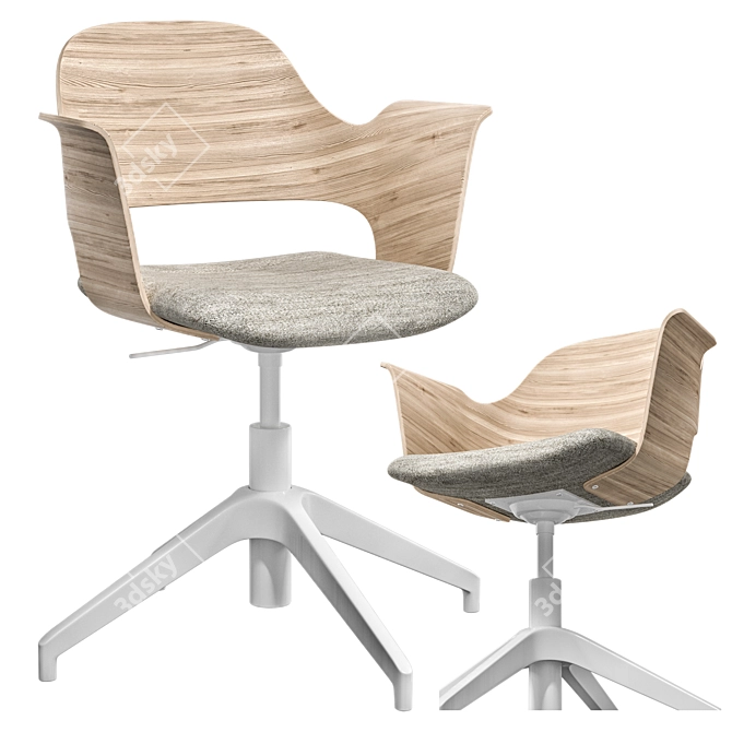 IKEA FJALLBERGET Conference Chair Oak 3D model image 1