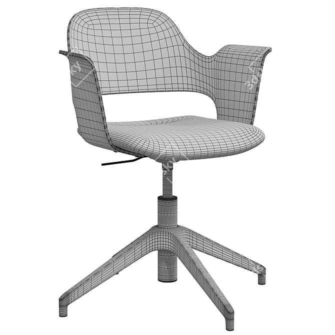 IKEA FJALLBERGET Conference Chair Oak 3D model image 5