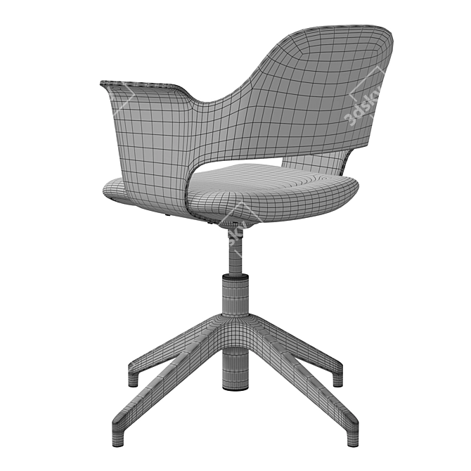 IKEA FJALLBERGET Conference Chair Oak 3D model image 7
