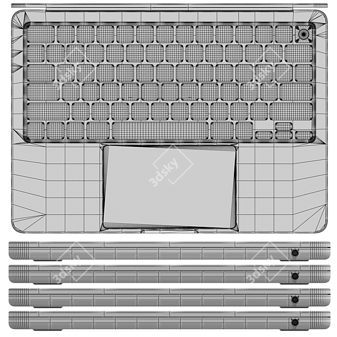 Sleek MacBook Air M2 2022 3D model image 6