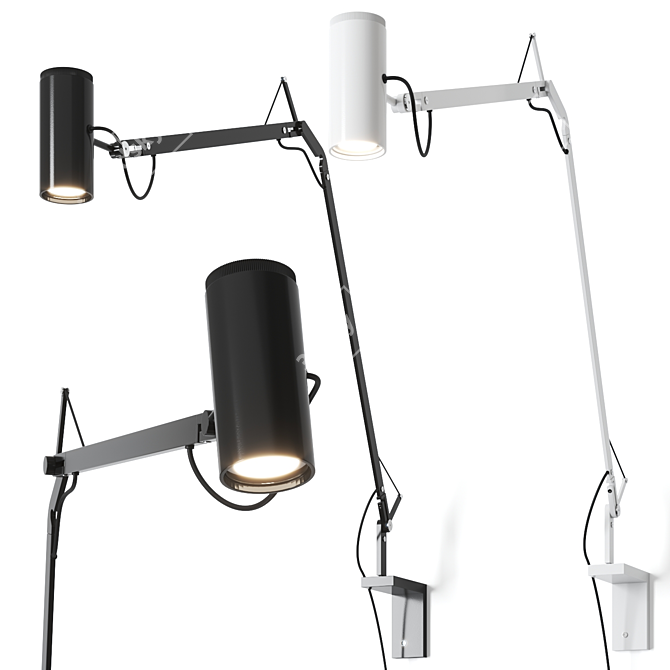 Modern Marset Wall Lamp Design 3D model image 1