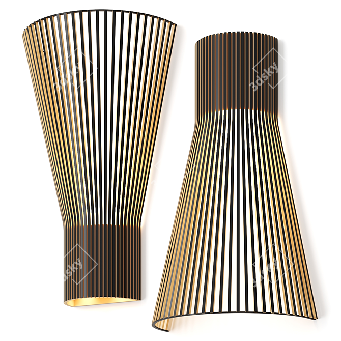 Sleek Secto Wall Lamp Design 3D model image 1