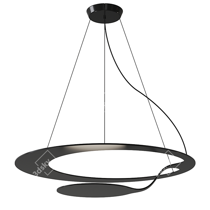 Modern Glu Pendant Lamp Fixture 3D model image 2