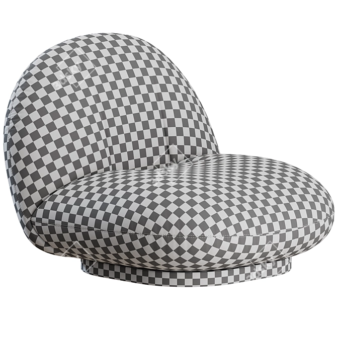 Gubi Pacha Lounge Chair Design 3D model image 3
