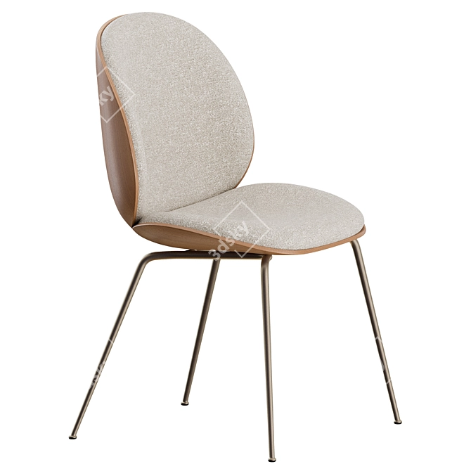 Gubi Beetle Veneer Dining Chairs 3D model image 5