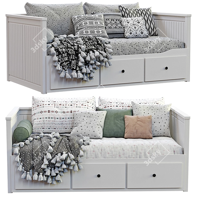 Scandinavian Style Ikea Daybed 3D model image 1