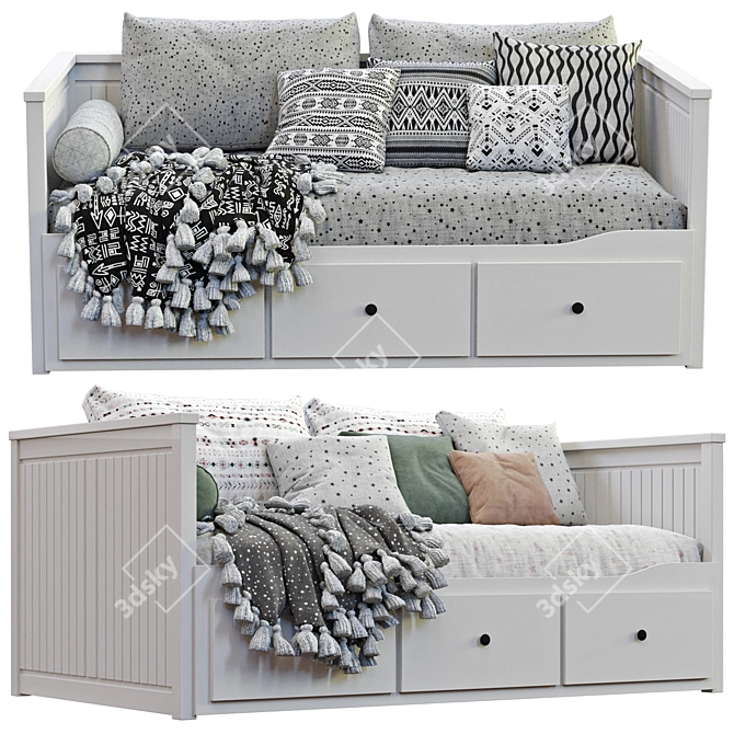 Scandinavian Style Ikea Daybed 3D model image 3