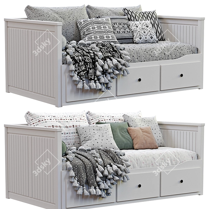 Scandinavian Style Ikea Daybed 3D model image 4