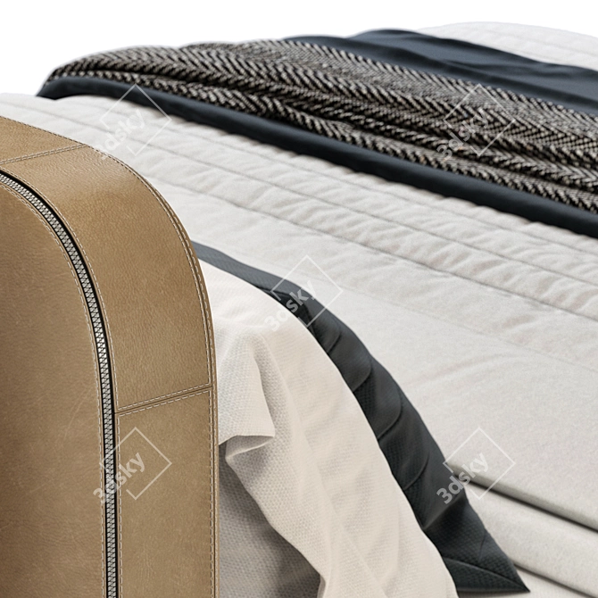 Modern Bed Model with Options 3D model image 5