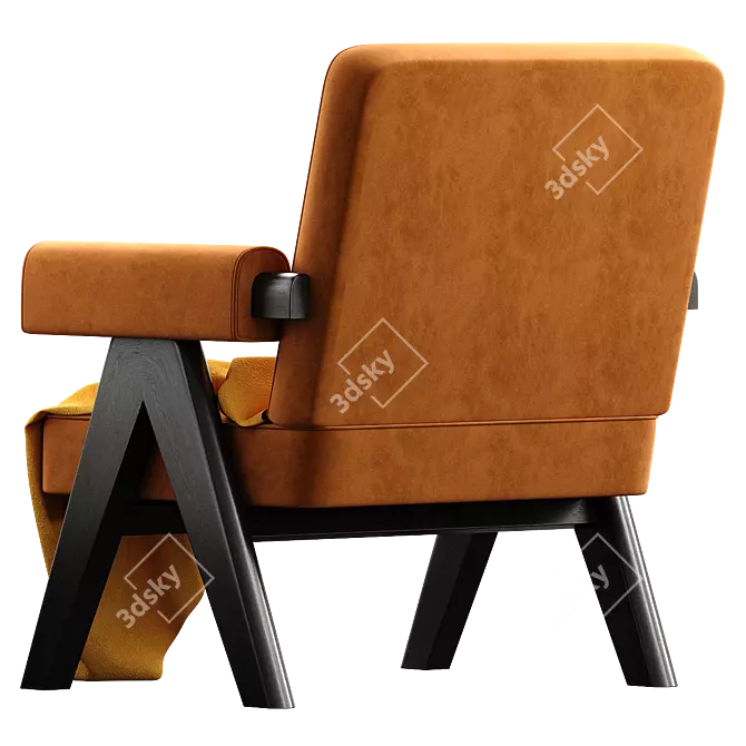 Modern Lounge Chair Cream Design 3D model image 2
