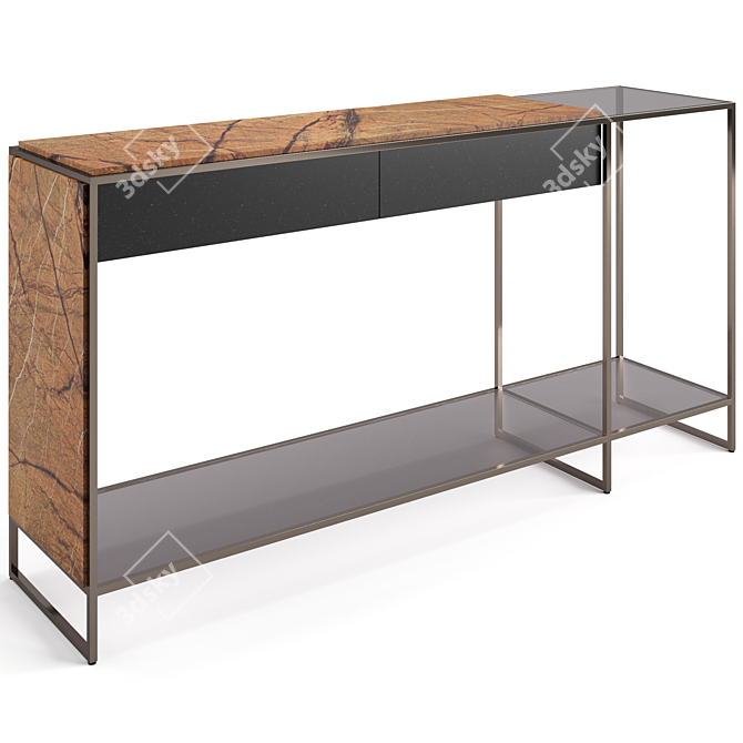 Sleek Visionnaire Mondrian Console 3D model image 1