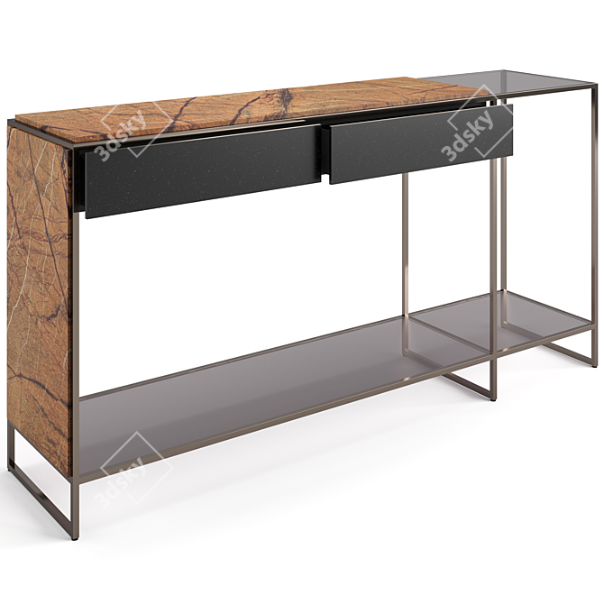 Sleek Visionnaire Mondrian Console 3D model image 2