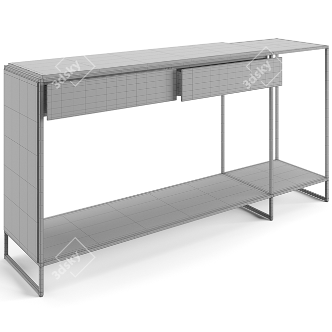 Sleek Visionnaire Mondrian Console 3D model image 3