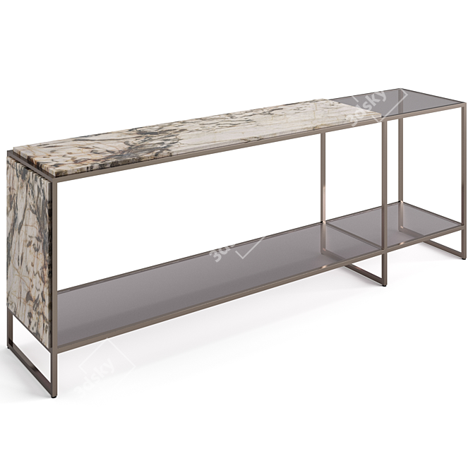 Sleek Visionnaire Mondrian Console 3D model image 4
