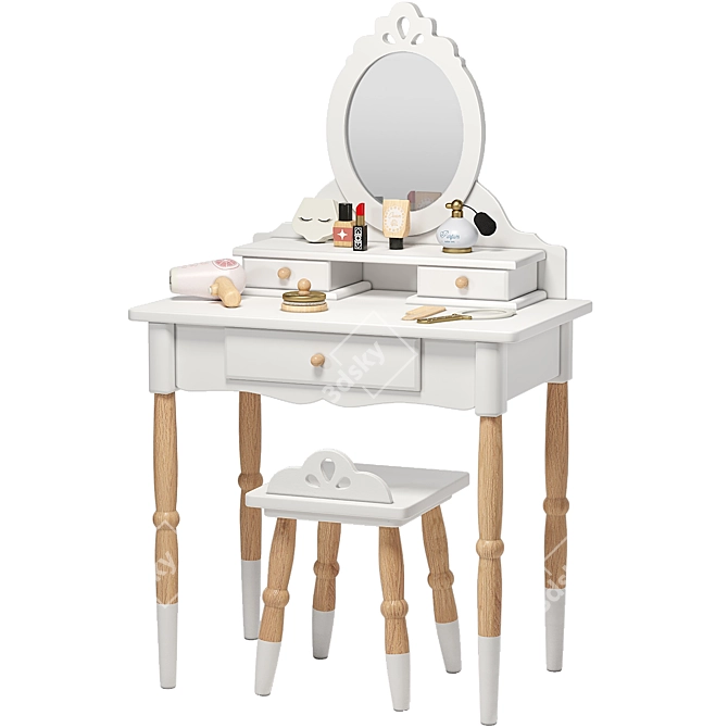 Le Toy Van Vanity Table: Elegance in 33 x 55.9 x 91.4 cm 3D model image 1
