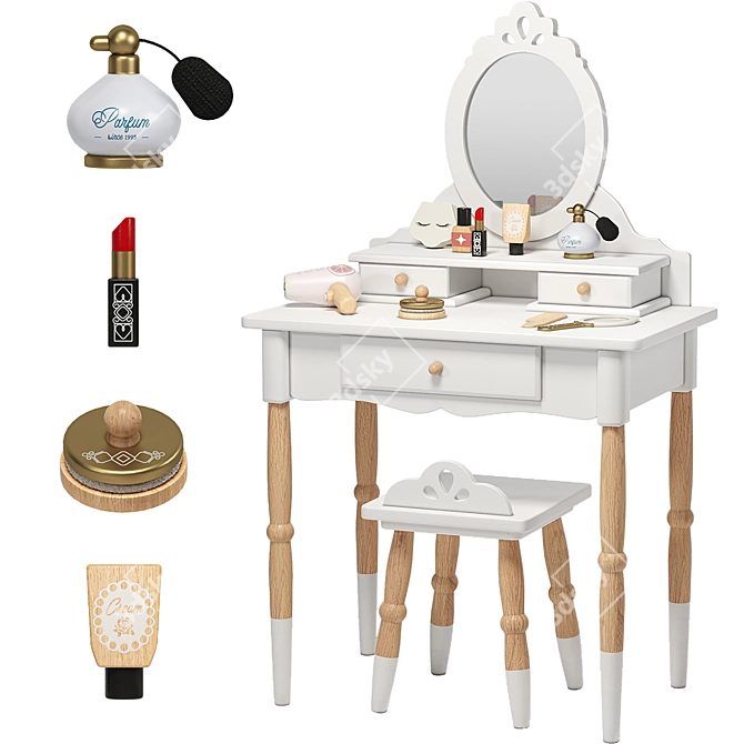 Le Toy Van Vanity Table: Elegance in 33 x 55.9 x 91.4 cm 3D model image 5
