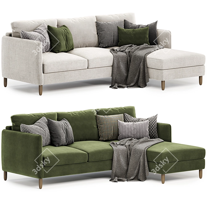 Contemporary Lomeo Corner Sofa 3D model image 1