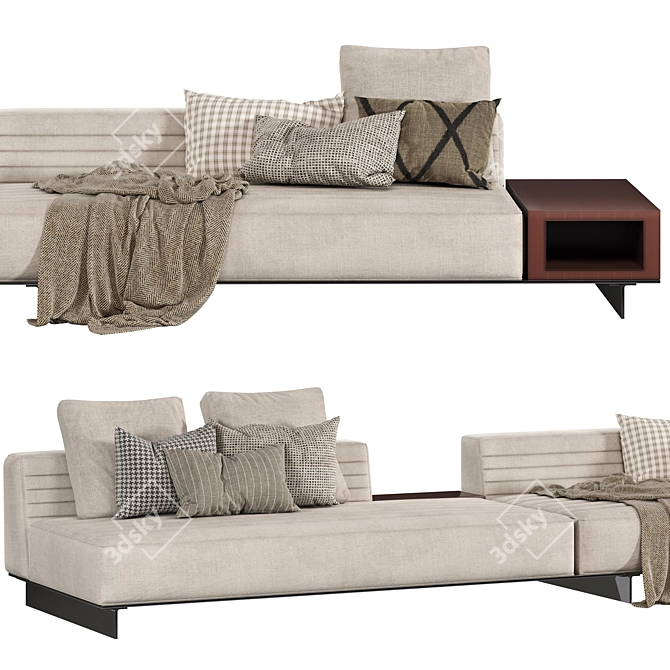 Elegant Minotti Roger Sofa in 3D 3D model image 3