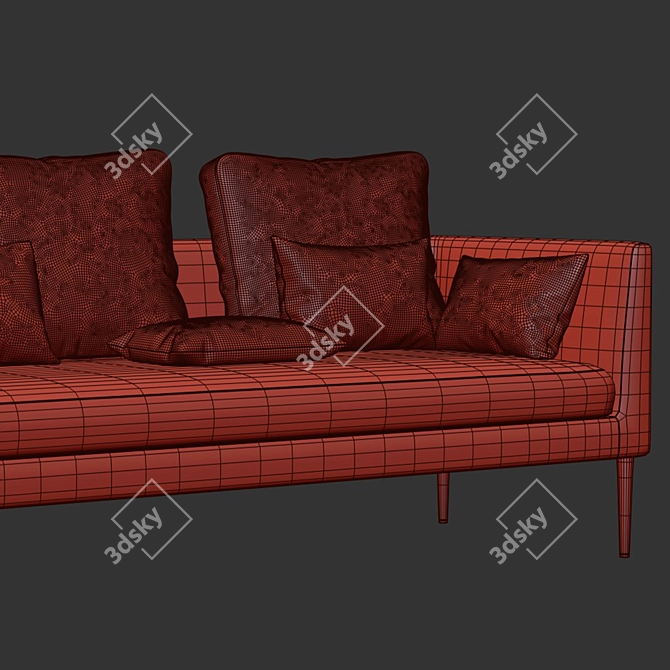 Modern Minimalist Pilotis Sofa Set 3D model image 3