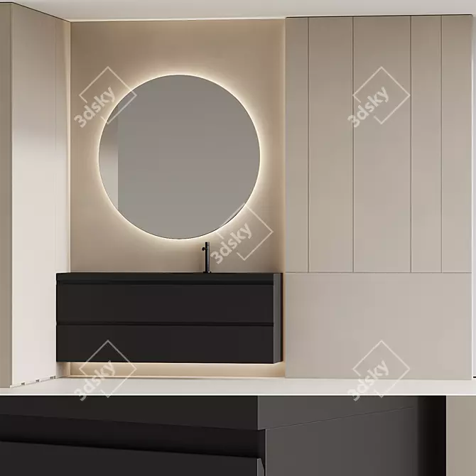 Customizable Bathroom Furniture Set 3D model image 1