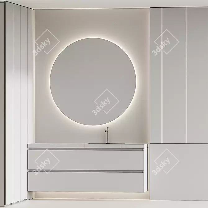 Customizable Bathroom Furniture Set 3D model image 6