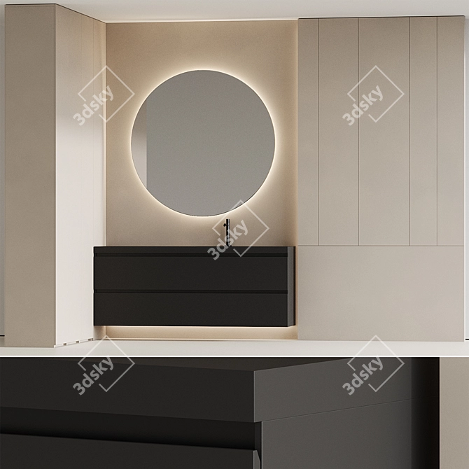 Customizable Bathroom Furniture Set 3D model image 7