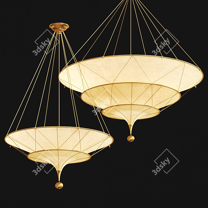 Scheherazade Fortuny Metal Fabric Collection 3D model image 3