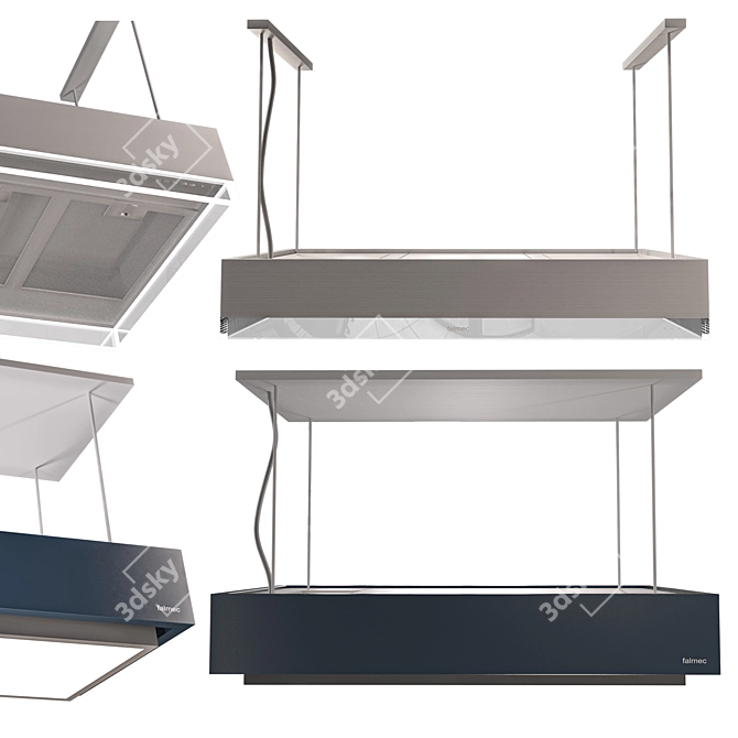 Sleek Falmec Hood Set 3 3D model image 1