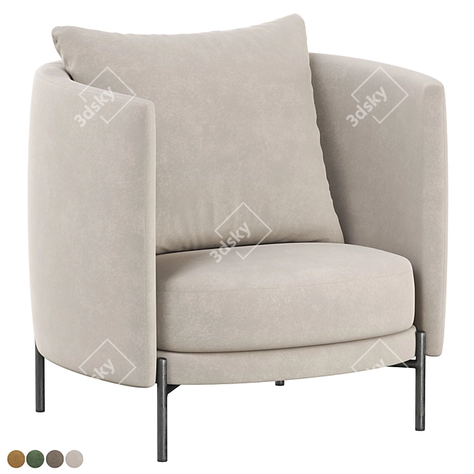 Arcus Design E. Gallina Chair 3D model image 8